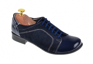 Pantofi dama casual din piele naturala bleumarin, BOB, P53BLBL - Img 4