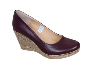 Pantofi dama casual din piele naturala box cu platforma de 7 cm MARA GRENA - Img 4