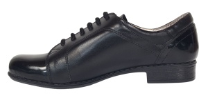 Pantofi dama casual din piele naturala box Negru Lac P53LACN - Img 3