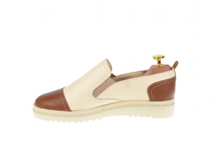 Pantofi dama casual din piele naturala cu elastic - Cod: P39MBEJ - Img 3