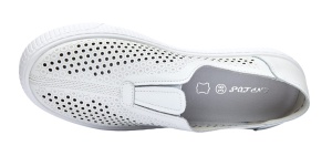 Pantofi dama casual din piele naturala cu perforatii - Ama Alb GSK7054A - Img 6