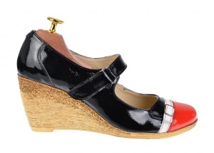Pantofi dama casual din piele naturala, cu platforme de 7cm, foarte comozi - P104RNLAC - Img 3