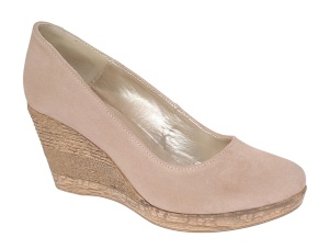 Pantofi dama casual din piele naturala intoarsa bej MARA LP3550VB - Img 4