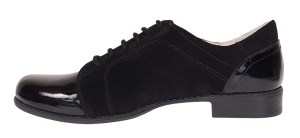 Pantofi dama casual din piele naturala - Model Bob Negru Lac - Img 4