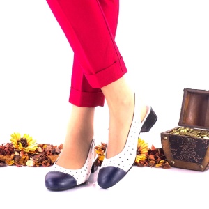 Pantofi dama casual din piele naturala NA252BLA
