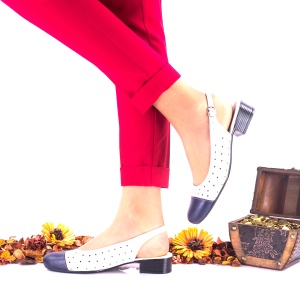 Pantofi dama casual din piele naturala NA252BLA - Img 2