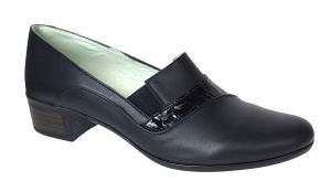 Pantofi dama comozi casual din piele naturala negru croco P27CRN