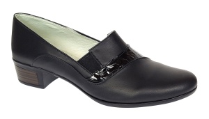 Pantofi dama comozi casual din piele naturala negru croco P27CRN - Img 2