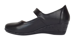 Pantofi dama cu bareta din piele naturala - Model Dans Negru P38N - Img 4