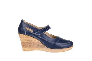 Pantofi dama cu platforma din piele naturala, foarte comozi - P9154BLM - Img 3