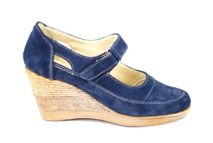 Pantofi dama cu platforma din piele naturala, foarte comozi - P9154VELBLM - Img 4