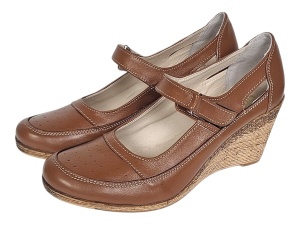 Pantofi dama cu platforma din piele naturala maro box P9154MBOX1 - Img 3