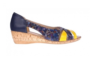 Pantofi dama decupati cu platforme lucrati din piele naturala S306BLG - Img 5