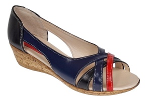 Pantofi dama decupati cu platforme lucrati din piele naturala S306RNBL - Img 3