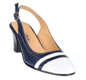 Pantofi dama decupati din piele naturala - Model elegant cu toc 7cm - S301ABL - Img 2