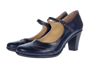 Pantofi dama eleganti din piele naturala bleumarin, box - P104BLM - Img 2