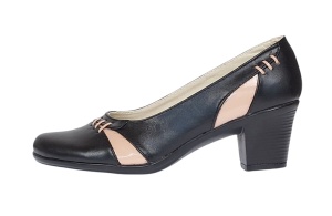 Pantofi dama eleganti din piele naturala - Mara Negru Nud P36NND - Img 6