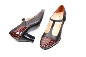 Pantofi dama piele naturala cu varf lacuit - eleganti - Made in Romania P50M - Img 3