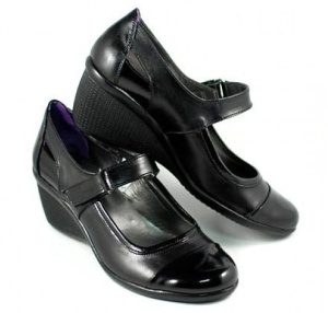 Pantofi dama piele naturala cu varf lacuit si arici, casual - Cod: P72N - Img 4