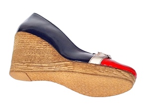 Pantofi dama piele naturala lacuita rosu-bleumarin platforma 7 cm – Stil si confort - Img 9