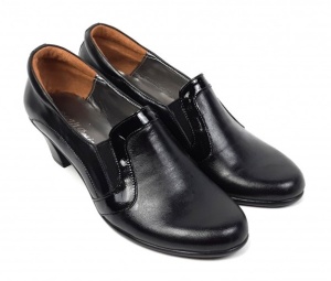 Pantofi de dama eleganti din piele naturala cu toc de 5 cm P72LACN - Img 2