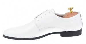 Pantofi eleganti barbati din piele naturala - Model Alb GKR80A - Img 2