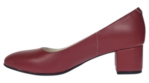 Pantofi eleganti dama din piele naturala box, toc 5 cm - NA73GRENA - Img 7