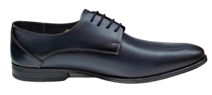 Pantofi perfecti pentru barbati eleganti, incaltaminte romaneasca din piele naturala, Bleumarin, 998BLM - Img 5