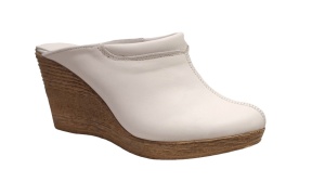 Saboti dama albi din piele naturala, platforme de 7 cm - TEA19ALB - Img 3