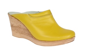 Saboti dama galben din piele naturala, platforme de 7 cm - TEA19GB - Img 3