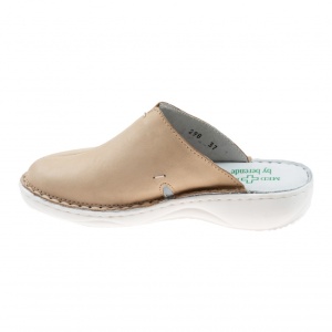 Saboti medicali femei, din piele naturala box, Med-Line BR298TAN - Img 2