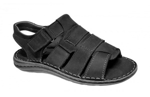 Sandale barbati casual din piele naturala negru bufo GKR47BN