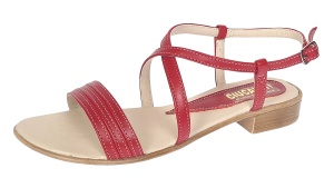 Sandale dama casual din piele naturala Rosu S8R - Img 3
