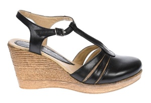 Sandale dama casual din piele naturala S9 Negru - Img 3