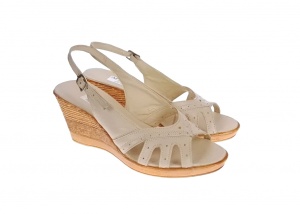 Sandale dama cu platforma S88BEJ - Made in Romania - Img 2