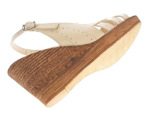 Sandale dama de vara cu platforme de 7 cm, din piele naturala, bej, S64BEJBOX - Img 5