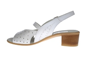 Sandale dama din piele naturala box, ALB, S32ALB - Img 2