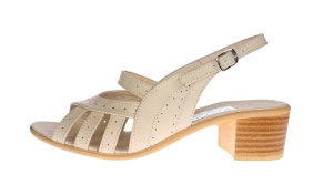 Sandale dama din piele naturala box, Bej, S32BEJ - Img 2