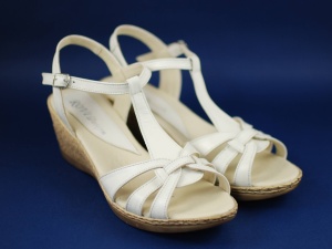 Sandale dama din piele naturala, cu platforma de 5cm - S51BEJ-2 - Img 4