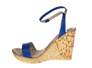 Sandale dama din piele naturala cu platforme de 10 cm - Model Albastru - Img 3
