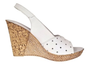 Sandale dama din piele naturala cu platforme de 10cm Alb Floral BVS47XA - Img 6