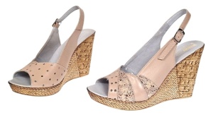 Sandale dama din piele naturala cu platforme de 10cm Bej Gold BVS47XB - Img 6