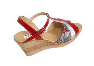 Sandale dama din piele naturala, cu platforme de 7 cm, Rosu, MVS71RLCOL - Img 7