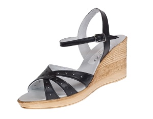 Sandale dama din piele naturala cu platforme negru S55NBOX - Img 3