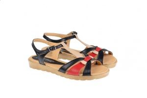 Sandale dama din piele naturala cu platforme - S51NBR - Img 6