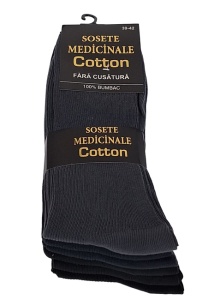 Sosete medicinale pentru diabetici set 6 perechi din bumbac fara cusatura MED6 - Img 4