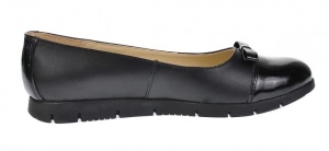 Balerini dama casual din piele naturala - Model cu funda si varf lacuit - Img 4