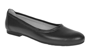 Balerini dama casual, din piele naturala negru - FLO3NBOX