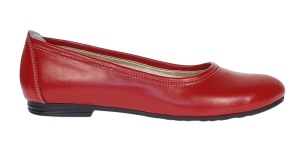 Balerini dama rosii casual din piele naturala - Eva - Img 5