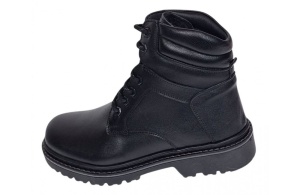 Bocanci barbati Sport din piele naturala model Negru imblanit GKR5KN - Img 2
